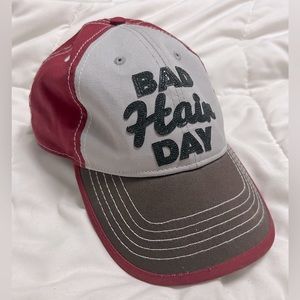 NWOT Bad Hair Day Women Infinity Baseball Hat Sequins Lettering Velcro Closure